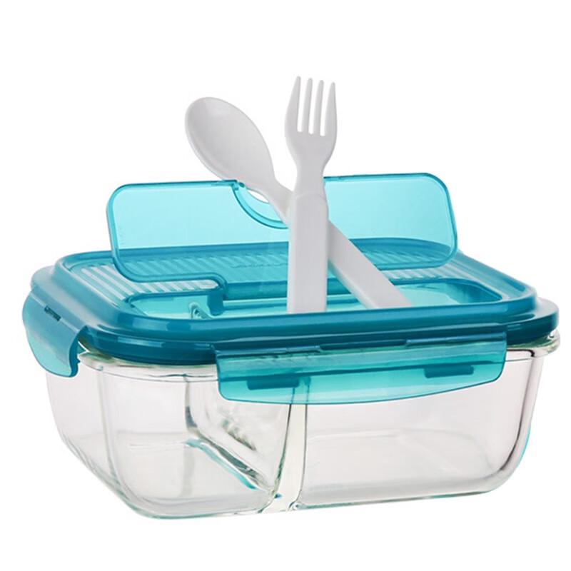 LOCK&LOCK 1000ml Divided Borosilicate Glass Bento Box