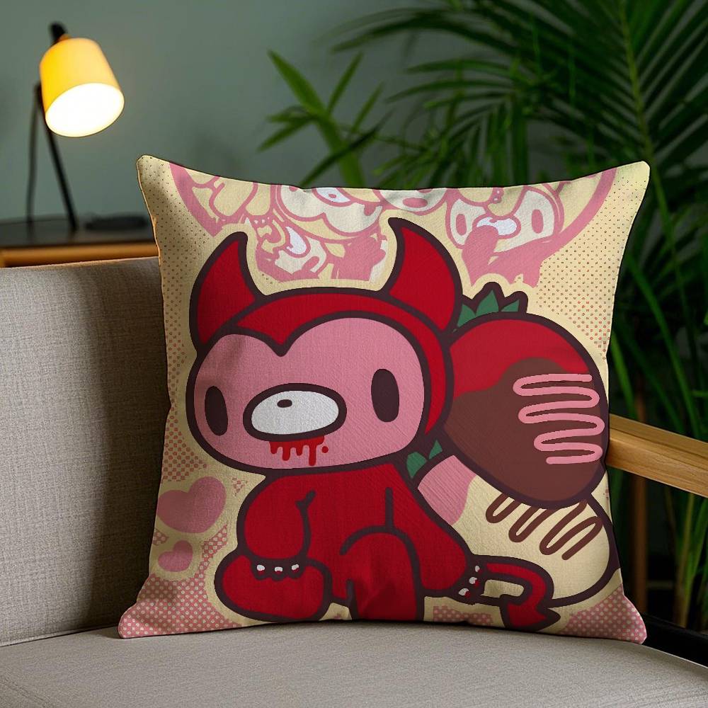 Cartoon G-GloomyS Bear Pillow Case Home Dorm Chair Back Short Plush Double-sided Printing Office Nap Time Cushion Cover