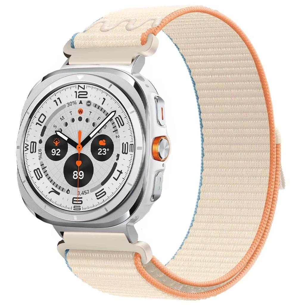 Geborduurd Nylon Bandje voor Samsung Galaxy Watch Ultra 47mm Armband Polsband Sport Ademend Riempje Galaxy Watch 8 Ultra 2026