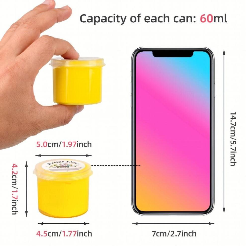 Slime Set Soft And Non Sticky Yellow Apricot Cyan Slime Toys DIY Slime Toy Interesting Toy For Birthday Parties And Events