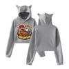 Short Hoodies Women Icrimax Burgerpommes Printed Lady Sweatshirt Tracksuit Long Sleeve Female Cropped Top Fashion Korean Clothes Harajuku