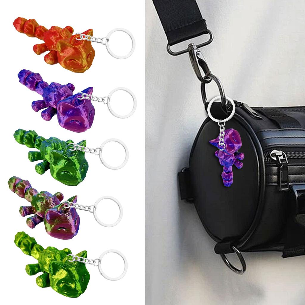 Artistic 3D Printed Cat Keychain Charm 3D Printed Cat Keyring With Movable Links For Unique And Stylish Key Accessory