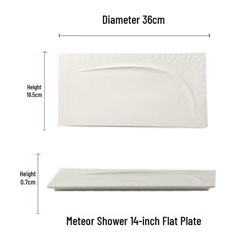 

Dirien Pure White Ceramic Rectangular Platter
