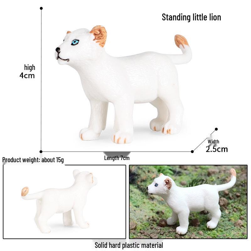 Lion Pride Simulation: Male & Female African Lion Figurines - Plastic Wild Animal Action Models