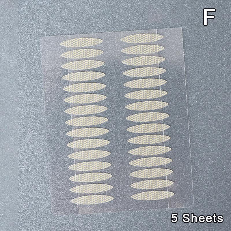 

5 листов невидимой двойной ленты для век прозрачные самоклеящиеся натуральные большие подтяжка для глаз не оставляющие следов сетчатые-кружевные наклейки для глаз F