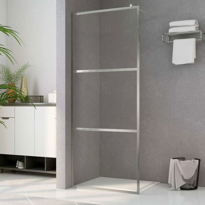 VidaXL Paroi de Douche à l'Italienne Cabine de Douche Cloison de Douche Salle de Bain Maison Intérieur Verre ESG Transparent 146637