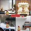 Ganesha Idol with Red Pagdi for Home & Office Decor | Car Dashboard Idol Ganesha Murti Ganpati Idol for Home Decor