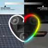 2026 Solar Powered Car Neon Light Striped Heart Lamp Led Ambient Light Wireless Suction Cup USB Rechargeable Led Atmosphere Lamp