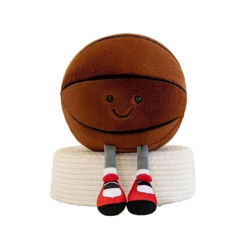Latest Football, Basketball, Rugby Doll Kawaii Plush Toy Doll Cartoon Anime Cute Children's Birthday Gift Doll Christmas