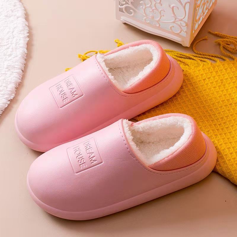 

Осенне-зимние хлопковые тапочки, популярные в интернете, водонепроницаемые, нескользящие, теплые домашние тапочки для улицы, парные бытовые хлопковые шлепанцы Size 37-38 [size 1-2 smaller shoes]