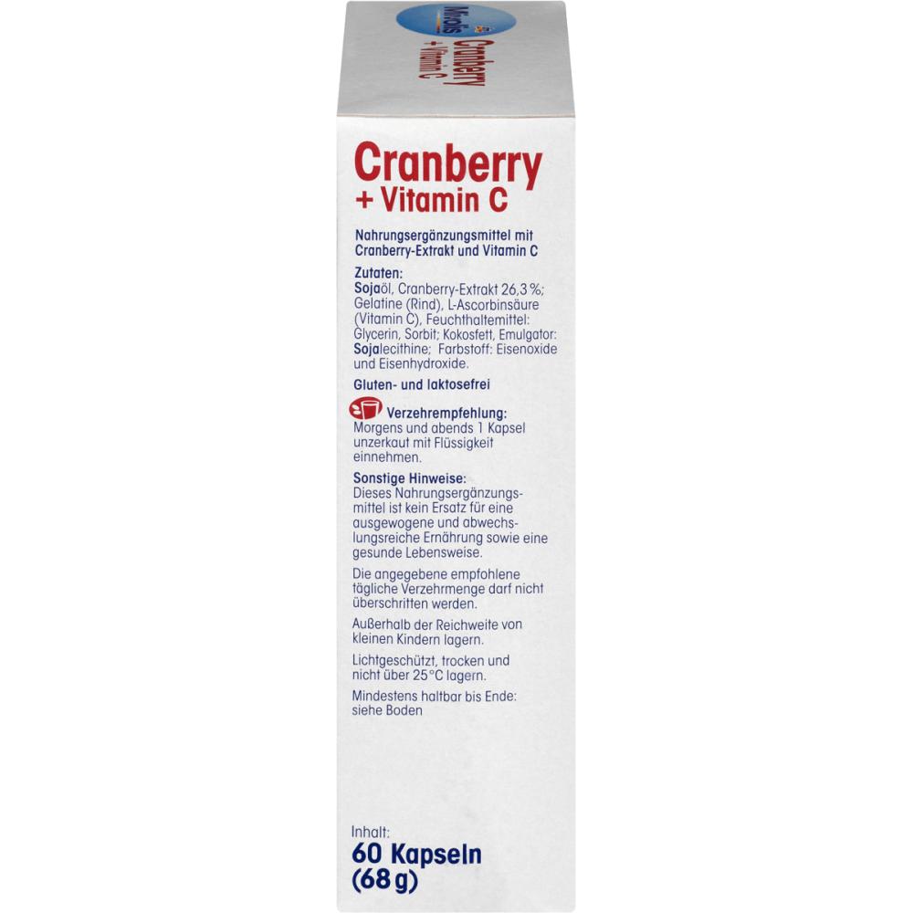 Cápsulas DM Mivolis de arándanos rojos y vitamina C, 60 unidades