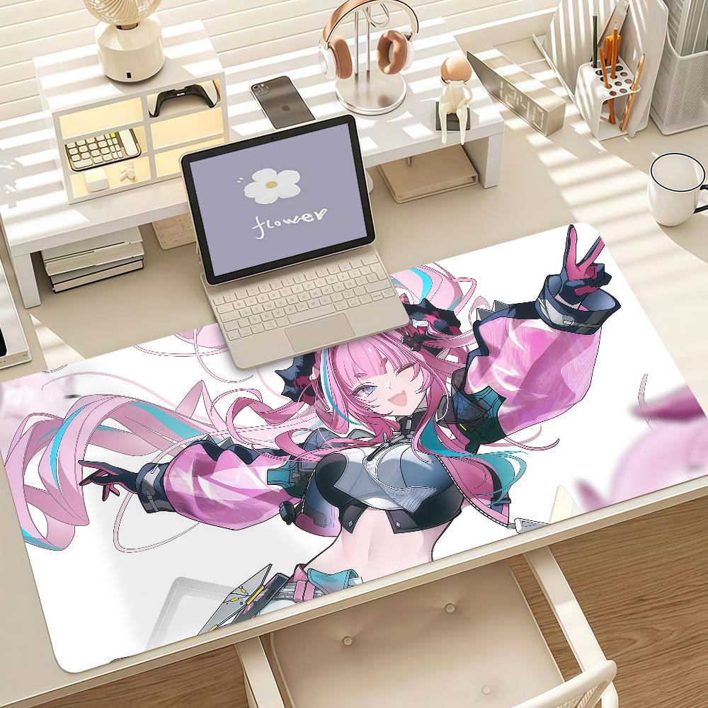 Arknights Endfield Yvonne Anime Gaming Mouse Pad Antislip Rubber Base Large Pc Keyboard Laptop Desk Mat For Office Student Home