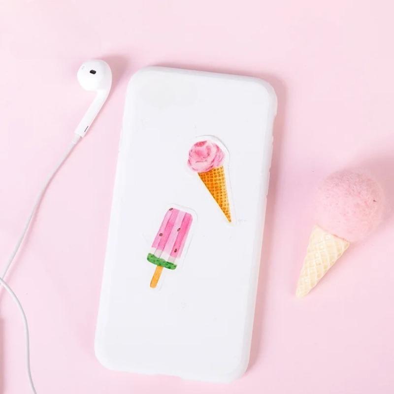 46Pcs Yummy Ice Cream Paper Sticker Decorative Sticker Diy Diary Scrapbooking Label Sticker Children's Stickers