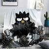 1PC Badtz-Maru Print Flannel Blanket, High quality All Seasons, Home Decor, Warmth and Comfort, Perfect for Christmas Gifts