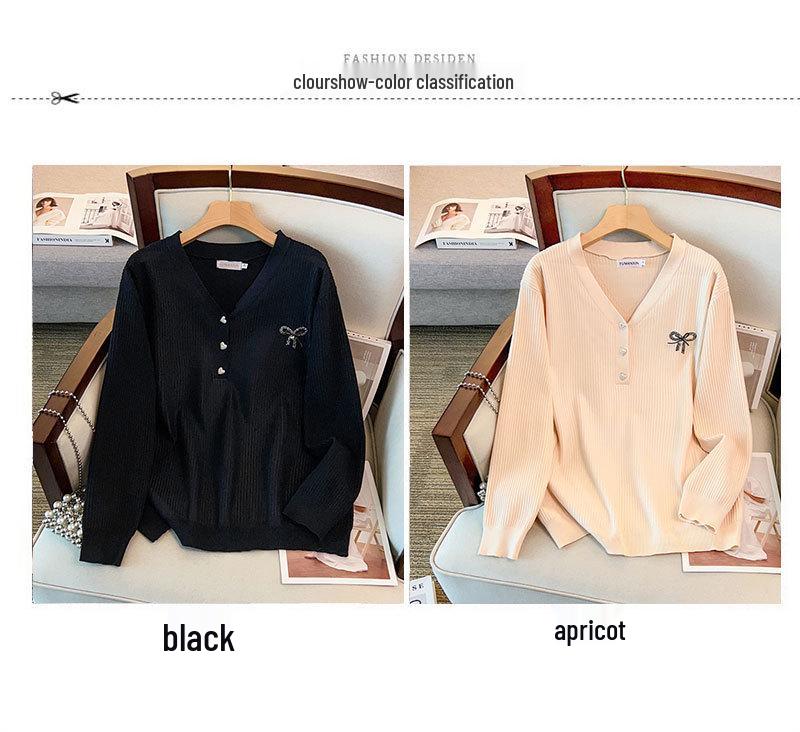 Plus Size Women's Loose Thick Knit Cardigan Sweater, Bust 150/160, 200/300 Jin - Style 8053
