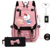 3-teiliges Schulrucksack-Set für Schüler Große Kapazität Oxford-Stoff Schultasche mit Schultergurt und Federmäppchen