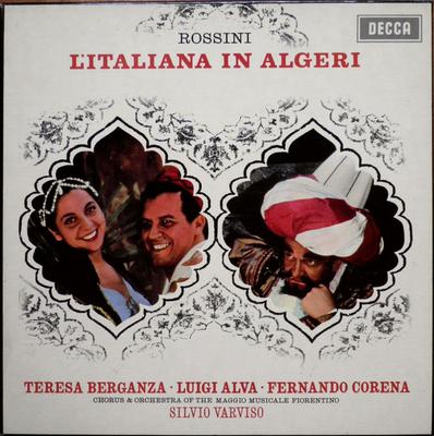 LP Record GIOACCHINO ROSSINI , SILVIO VARVISO - L'Italiana In Algeri  SET2624 Decca UK Classical Used