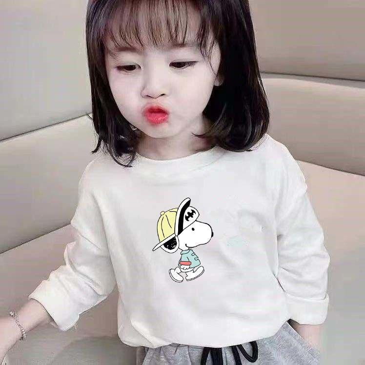 2024 Spring/Autumn Kids' Long Sleeve Pure Cotton Cartoon Top