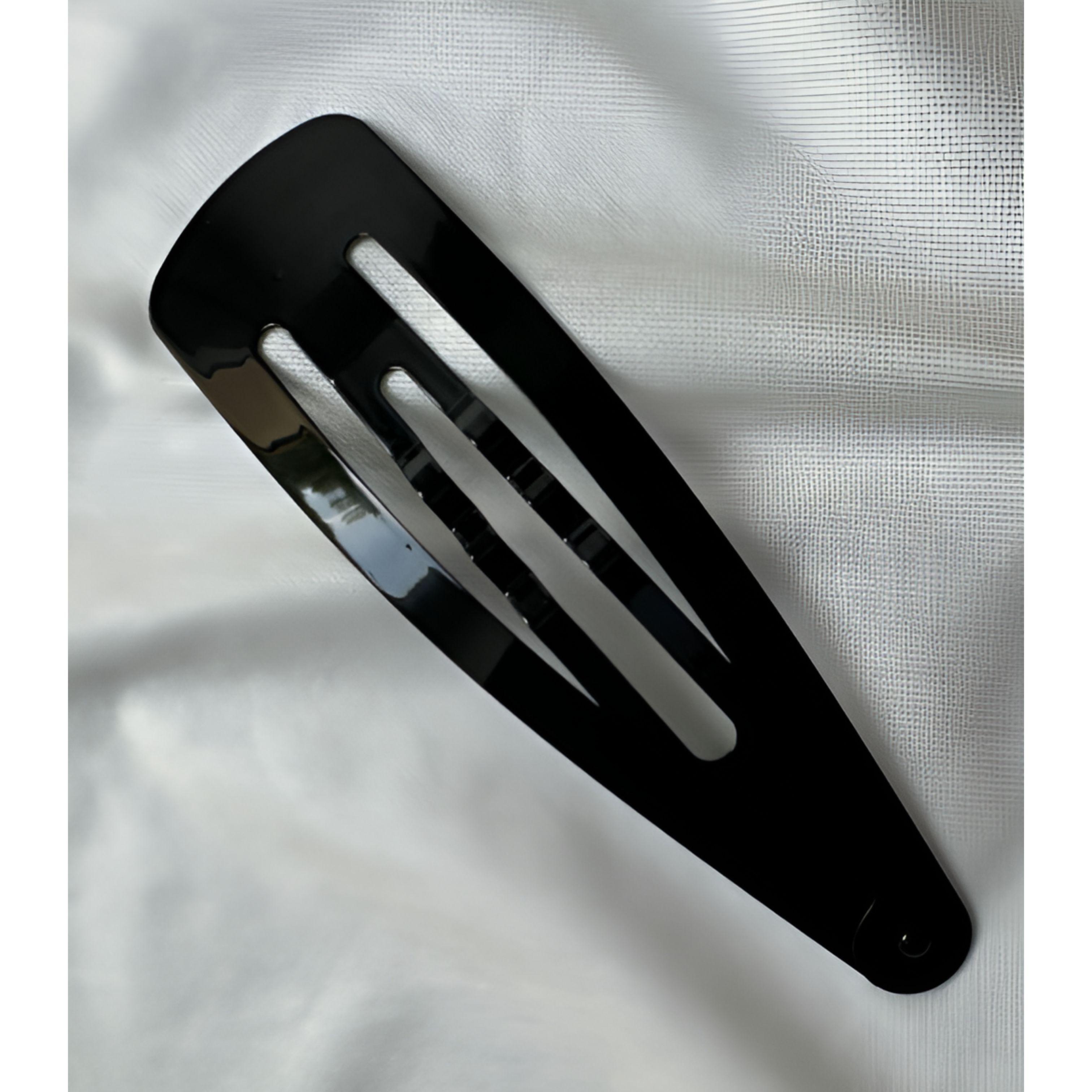 

ARNEW Oversized Snap Hair Clip – Large Metal Hair Barrette 02 Black