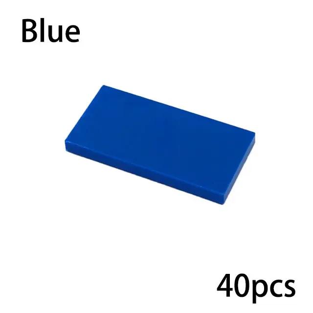 Non-Toxic Compatible 87079 Diy Building Blocks Figures Bricks Smooth 2X4 Ceramic Tile Bricks Educational Creative Size For Children 40Pcs