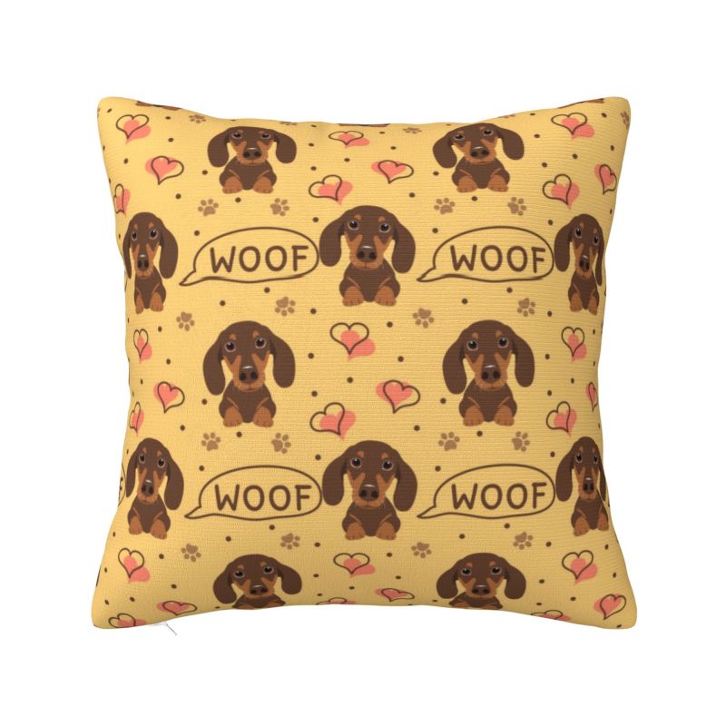 Nordic Kawaii Dachshund Cushion Cover Soft Sausage Badger Wiener Dog Pillow Case Decoration