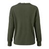 Women's Fashion Color Lace V-Neck Long Sleeve Loose Fit Blouse