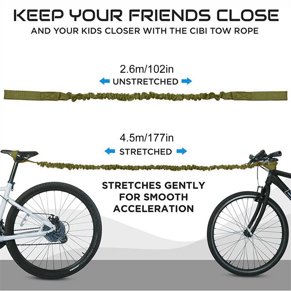 

Веревка для буксировки велосипеда Обычная буксировочная стропа для велосипеда Портативная эластичная MTB Буксировочный ремень для велосипеда Для взрослых Детей Друга зелёный