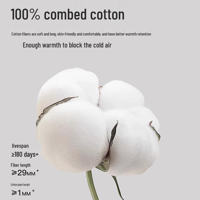 Men's Slim Fit Pure Cotton Warm Trousers - 100% Cotton, Plus Velvet, Ideal for Autumn and Winter