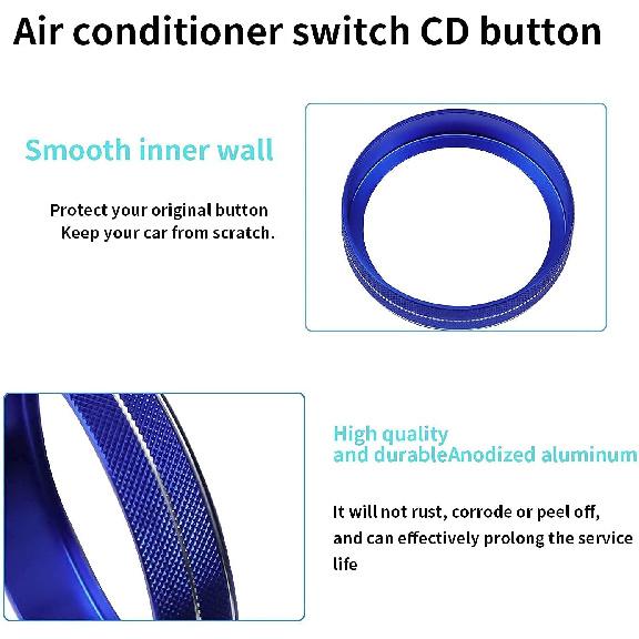 Knob Cover for F150 AC Climate Control Switch/Trailer/4WD/VOL/Tune Button Interior Center Console Trim Accessories Compatible with Ford F150 XLT 2016