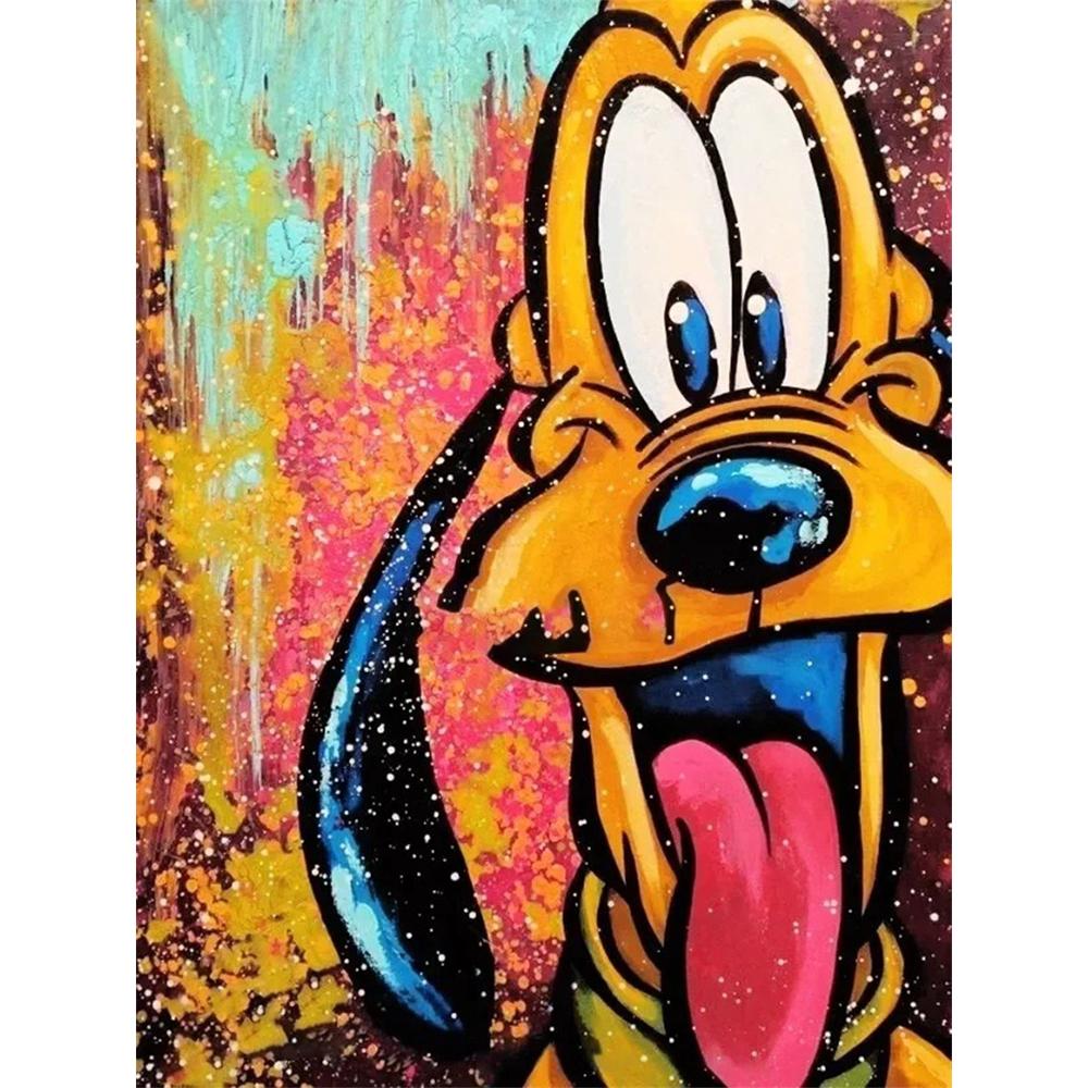 

Disney Diamond Painting Pluto Pop Art Style Oil Painting Art Illustration Mosaic Art DIY Cross Stitch Embroidery Set Full Diamond Home Decor Gift Round 20x30cm