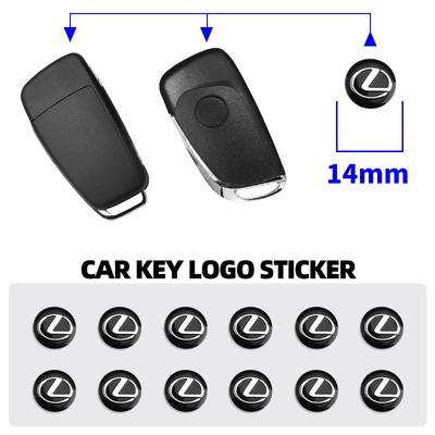 14mm Car Key Emblem Stickers Auto Control Key Logo Accessories For RX ES GX LS LX IS GS UX Series GX470 ES250 IS250