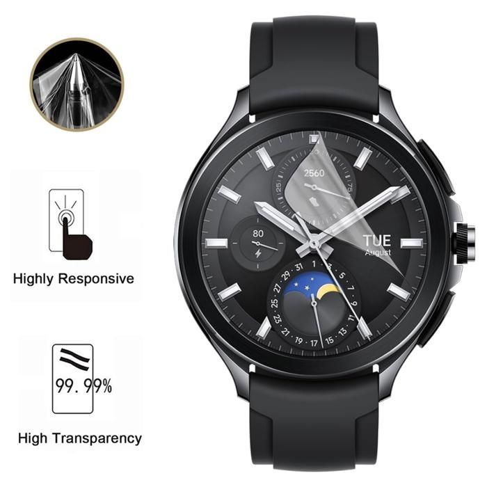 Protecție ecran pentru Xiaomi Watch 2 Pro [Pachet 6] Folie de protecție din plastic rezistentă ultra-subțire Phonillico