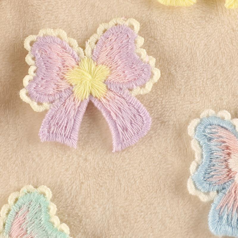 Stickerei Etikett Schleife DIY Handkonto Zubehör Zubehör Aufnäher Stoffaufkleber Brosche Schmuck Haarschmuck Zubehör Stickerei Aufkleber