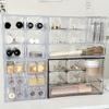 1/2pc Transparent Acrylic Storage Box 6-Grid Drawer Cosmetic Storage Rack Lipstick Storage Display Cabinet Jewelry Organizer Box