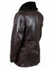 Lapel brown zipper fit type unhooded youth side seam pocket casual artificial leather men's clothing