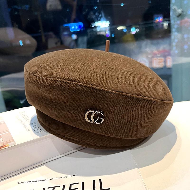 Women's Retro Japanese Cartoon Bear Wool Beret Hat