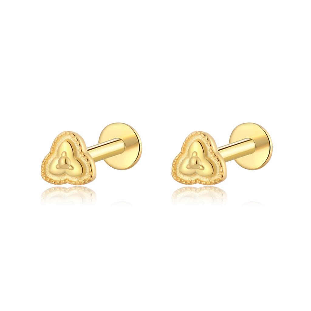 ANDYWEN 925 Sterlingsilber Gold Blume Zirkonia Ohrstecker Clips Piercing Frauen Feiner Schmuck