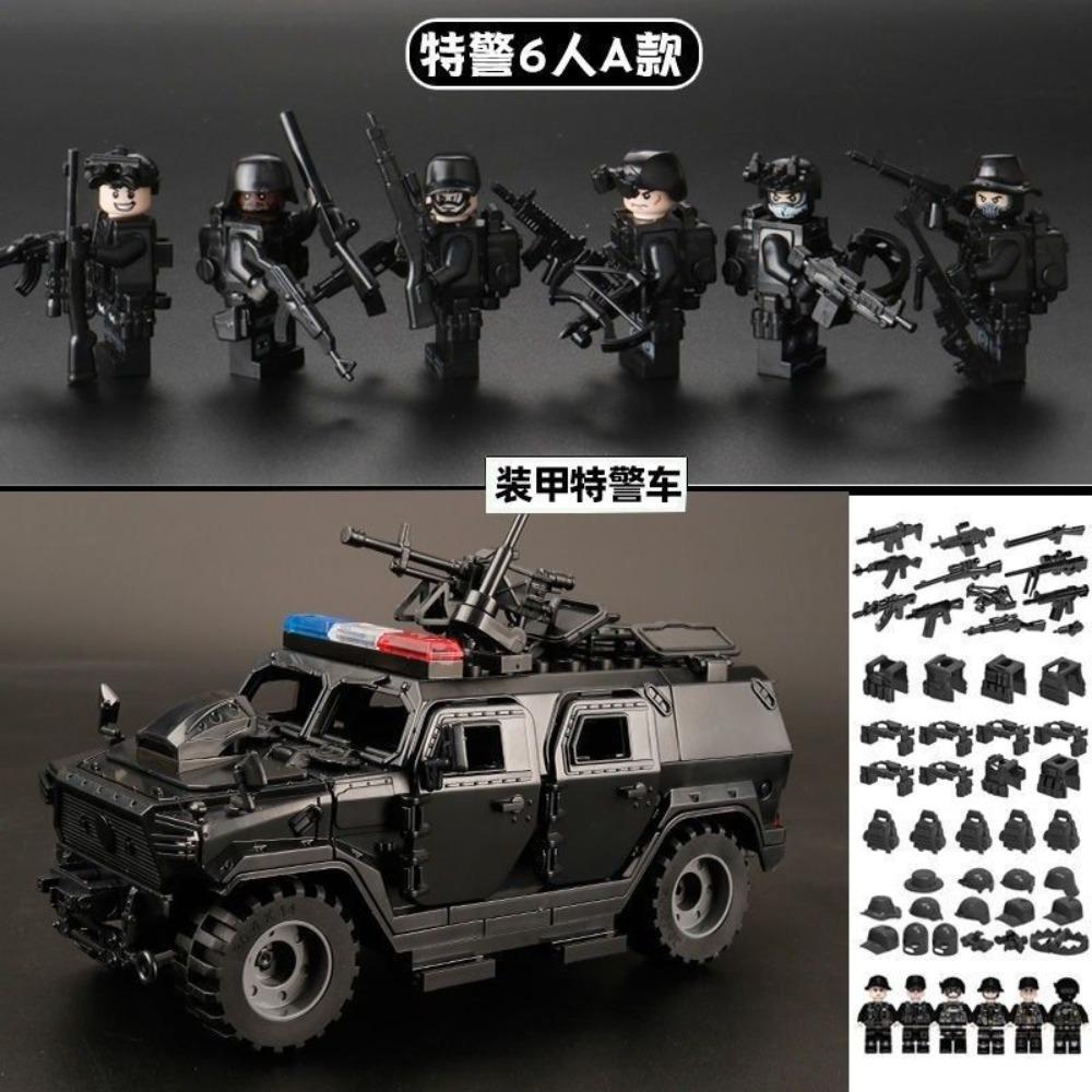 Compatible Building Block Toys Hummer SUV Armored Car Boys Gift Benefit