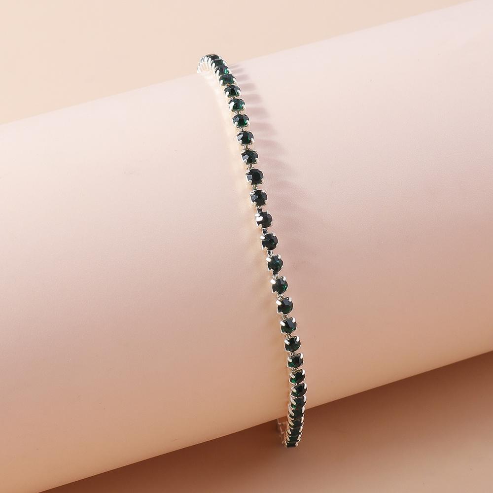 Exquisite Cubic Zirconia Bracelets for Women Silver Color Rhinestone Bracelet Chain Girls Party Holiday Jewelry Gifts