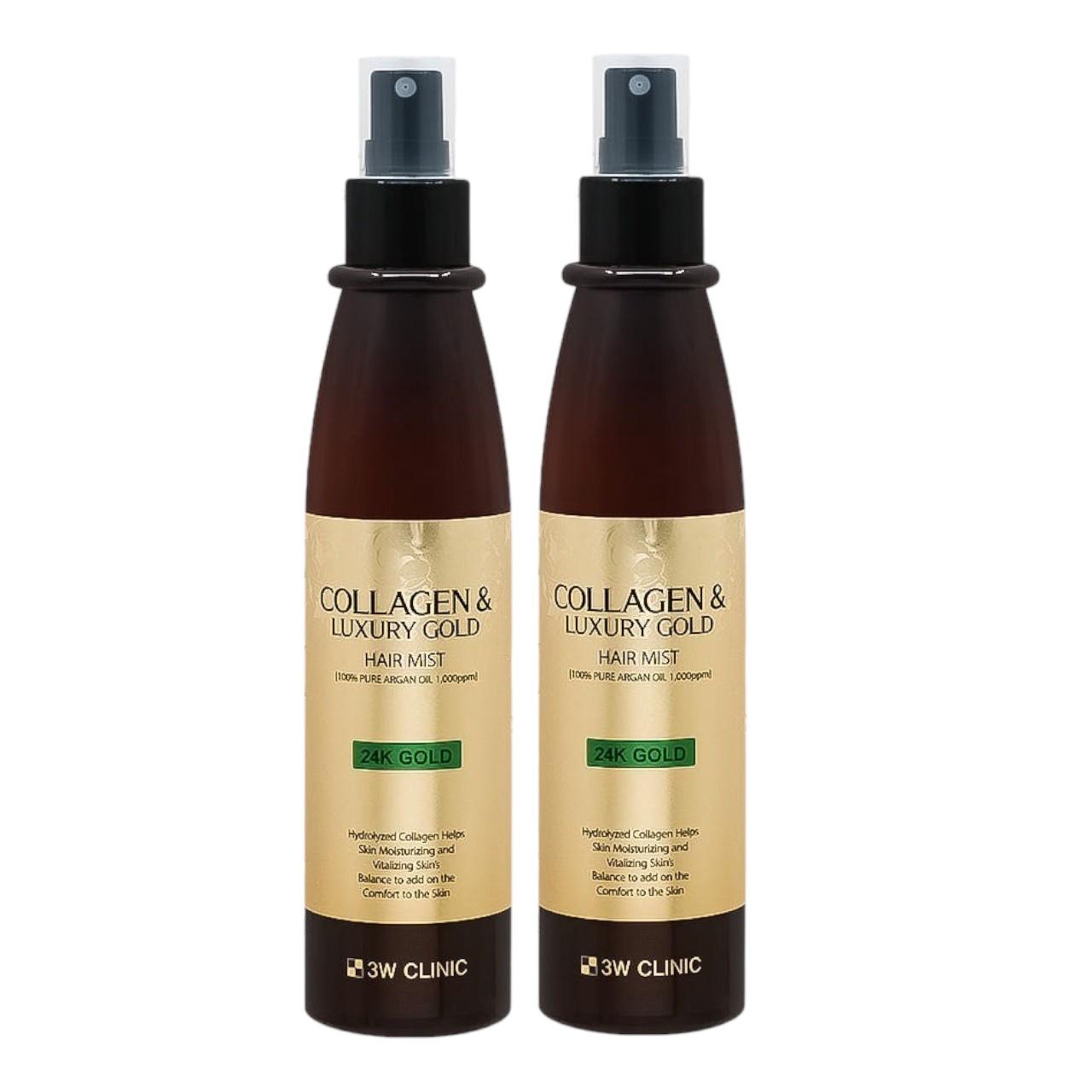 

3W Clinic Collagen & Luxury Gold Hair Mist - Deep Hydration & Shine Booster (Set of 2) - 210ml x 2 / 7.1 fl.oz. x 2