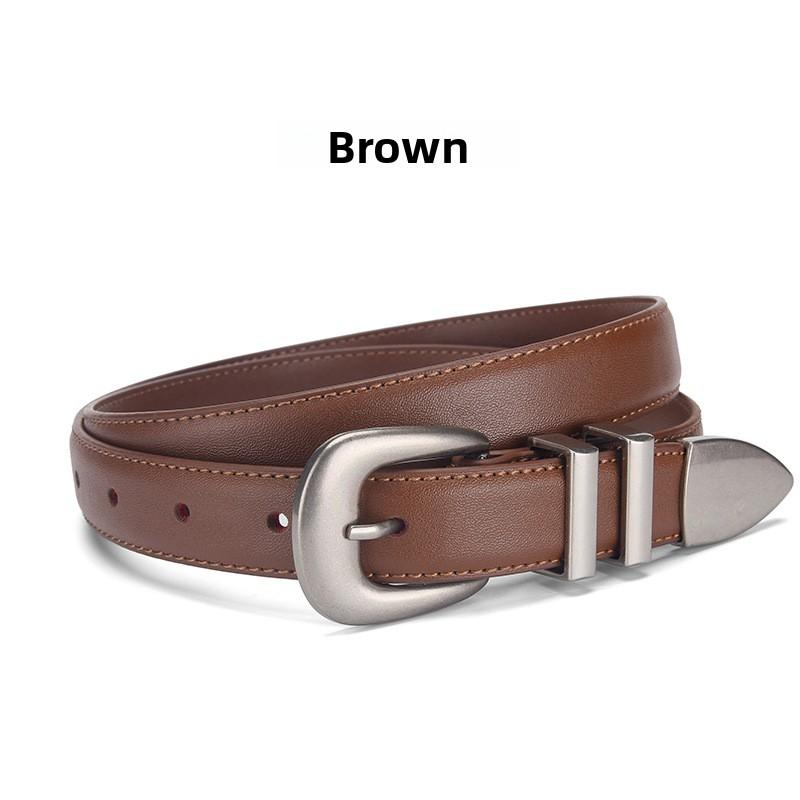 Mei Mary Women's genuine leather belt - stylish and versatile waist belt for dresses, jeans, and pants