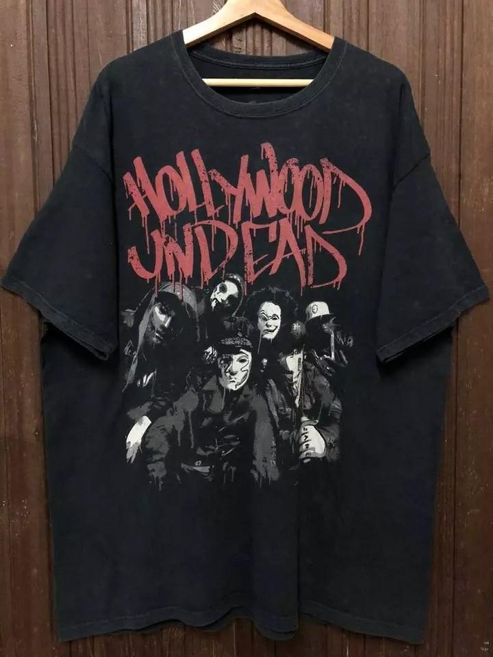 Hollywood Undead Czarna Koszulka Bawełniana Prezent Dla Mężczyzn Kobiet Koszulka Unisex