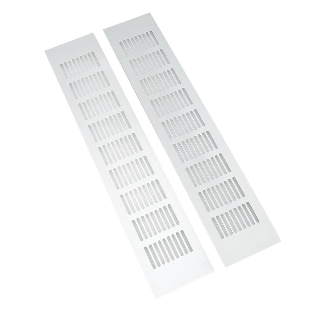 2 Pcs Set Multiple sizes Air Vent Aluminium Alloy Rectangular Ventilation Grille White Color Metal Louvered