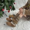 Dusk 4~ 2025 Autumn and Winter Millennium Wind Fluffy Snow Boots Fleece Inner Height Increase Warm Cotton Shoes Short Boots Winter