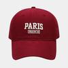 Simple PARIS letter embroidered baseball cap spring and summer versatile sunscreen visor, couple soft top cap