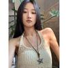 Adjustable Leather Rope Star Pendant Necklace for Women Vintage Ethnic Style