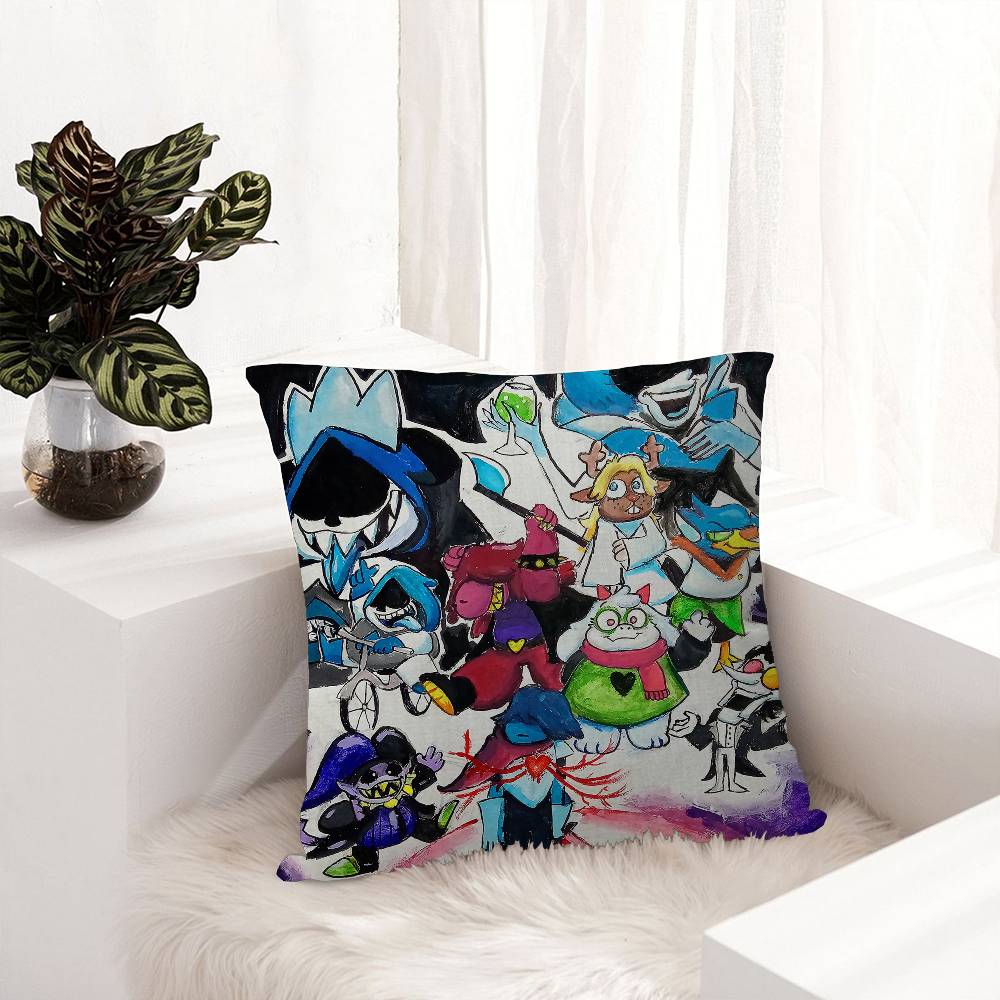 D-deltarune Poduszka do gry Prezent Dekoracja do domu i biura Sypialnia Sofa Samochód Poszewka na poduszkę Etui 45x45