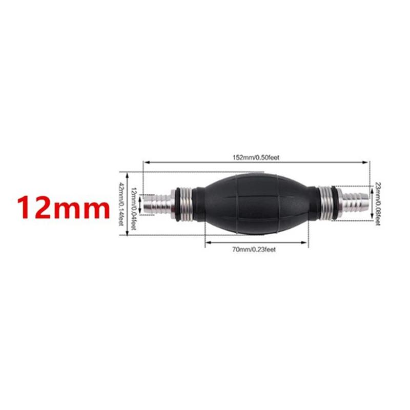 6/8/10/12mm Hand Fuel Pump Line Rubber Aluminum Fuel Pump Primer Bulb For Car Boat Marine Outboard Diesel Oil Transfer Petrol