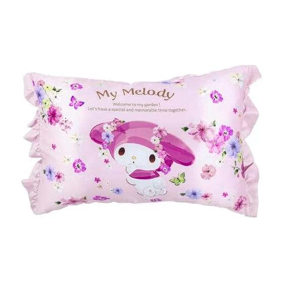 MORIPiLO Наволочка My Melody Товары Оборки Розовый 43x63см Стираемая Уменьшение трения Содержит масло ши Шелковистое прикосновение Наволочка Персонажи Sanrio