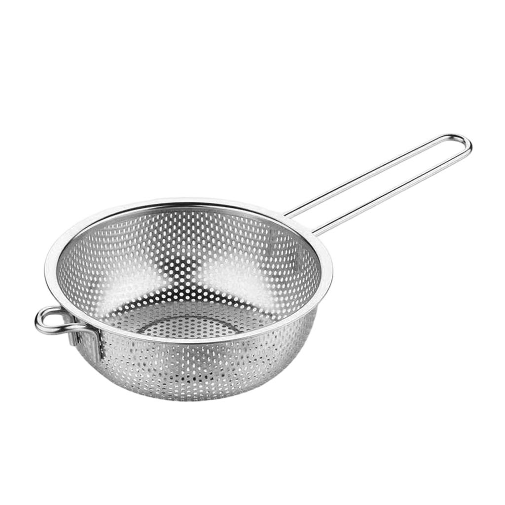 Premium Stainless Steel Colander Easy Cleaning Ergonomic Handle Portable Lightweight Strainer for Kitchen Tasks
